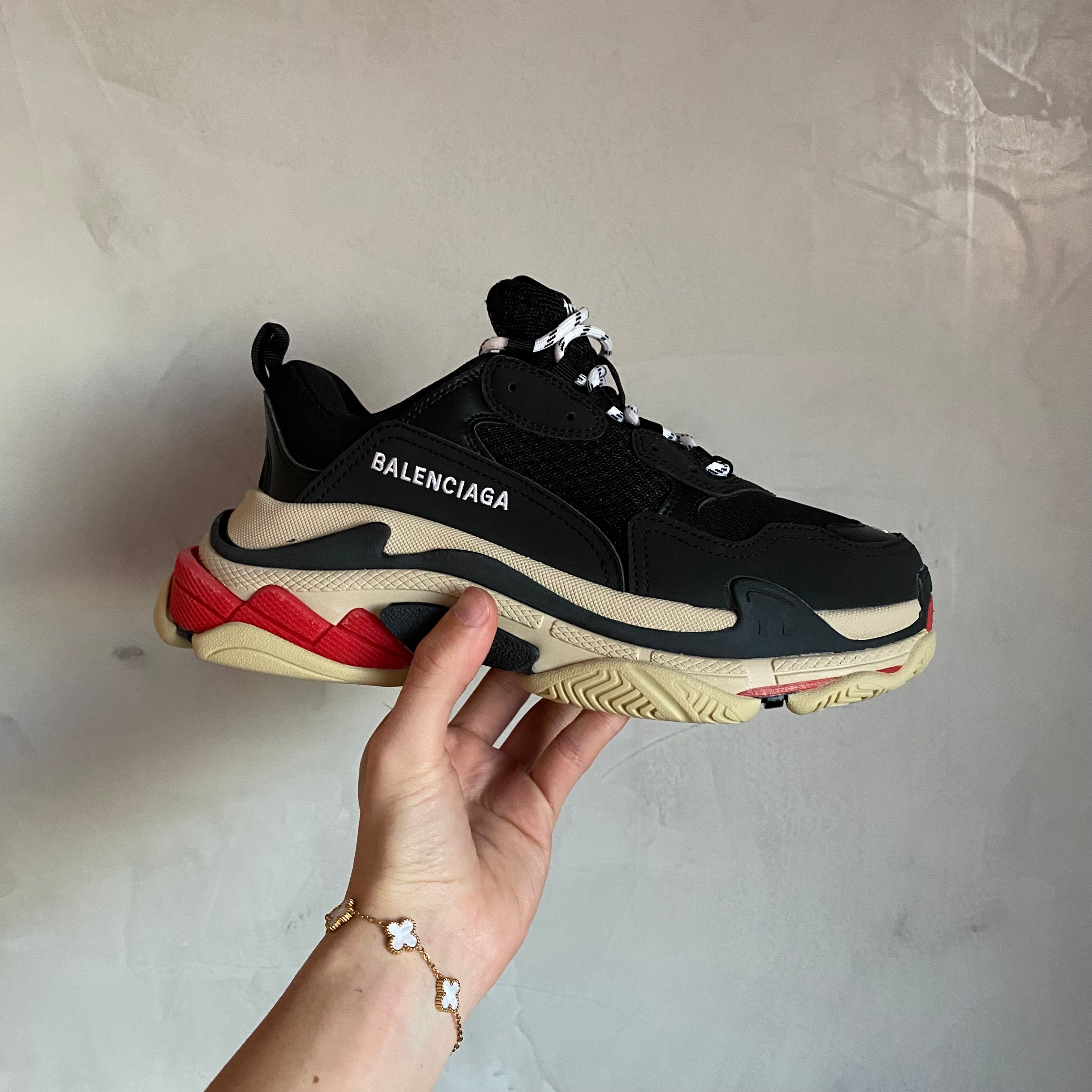 Balenciaga Triple S Black White Red (Pronta Entrega)