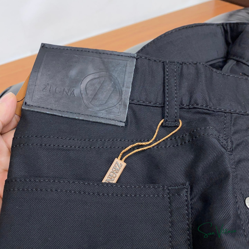 Calça "Gabardine" Slim Fit Zegna
