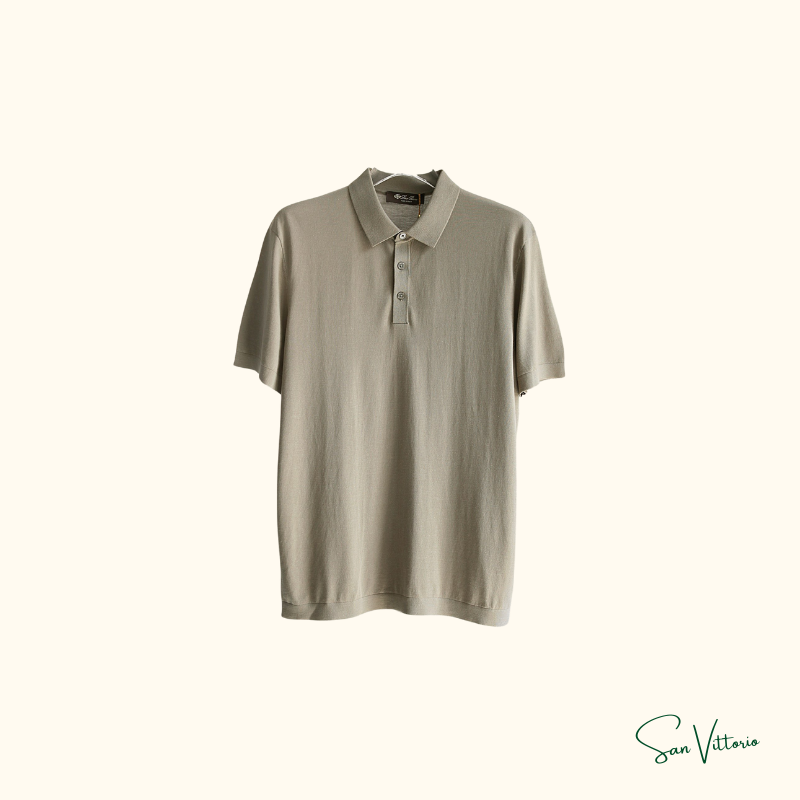 Camisa Polo "Khaki" Loro Piana