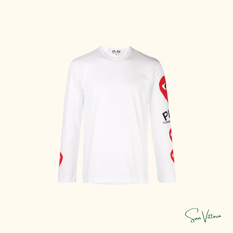 Camiseta Manga Longa "Play" CDG