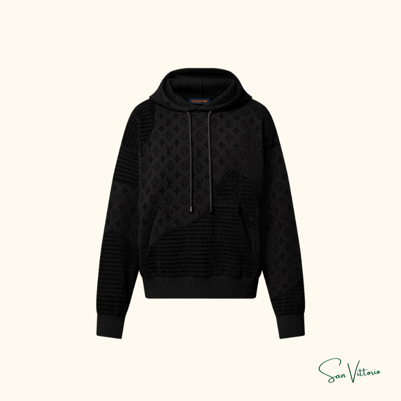 Moletom com Capuz e Jacquard de Grafismo Louis Vuitton