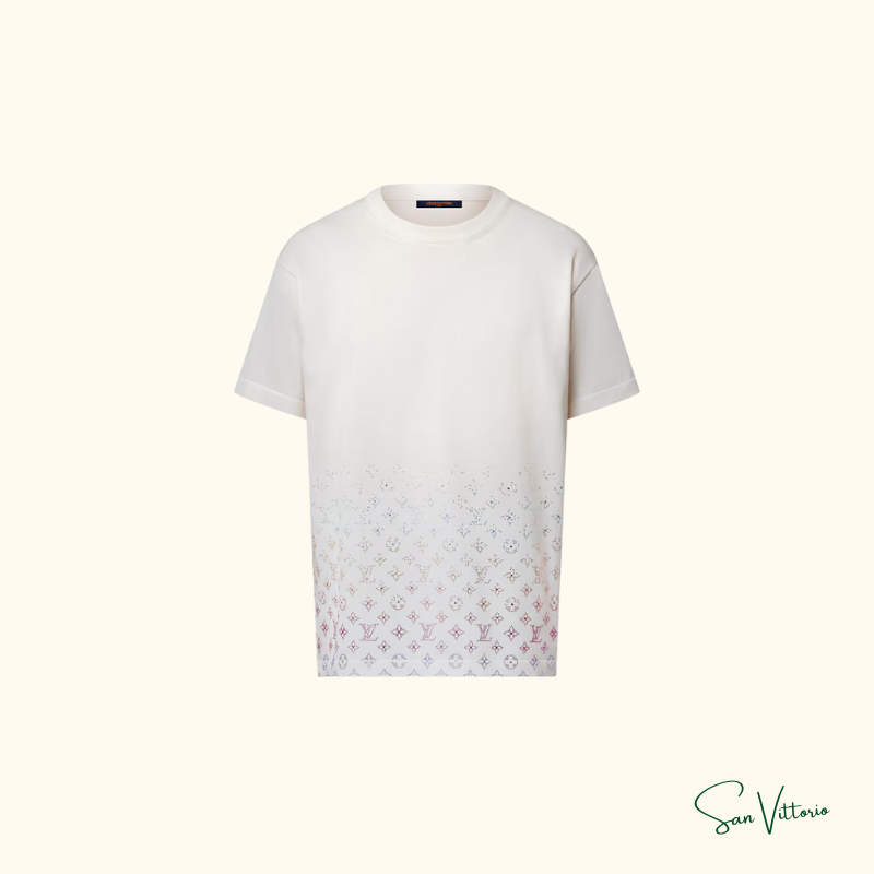 Camiseta com Monogram Degradé em Cristais Louis Vuitton