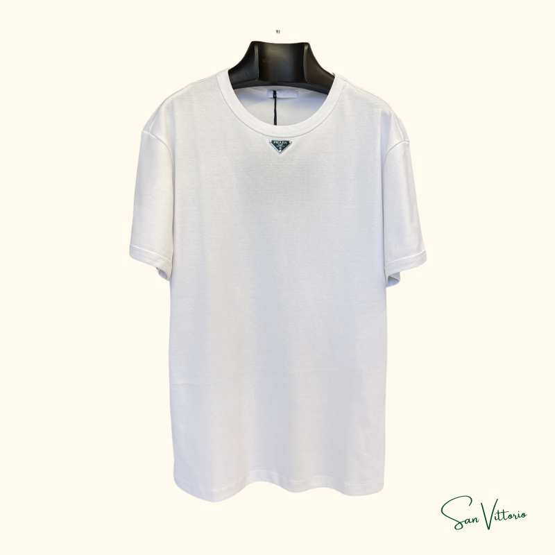 Camiseta Com Logo Triangular - Prada