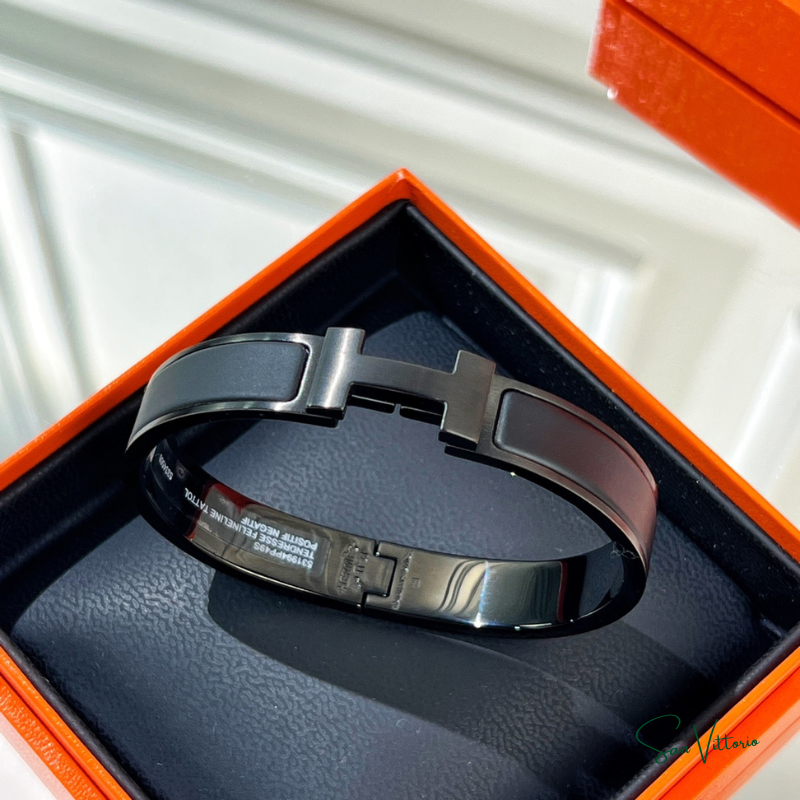 Bracelete "Clic HH So Black" Hermès
