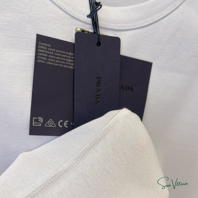 Camiseta Com Logo Triangular - Prada