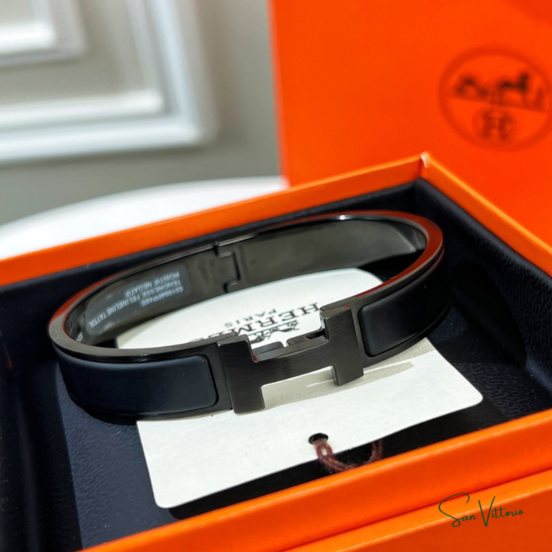 Bracelete "Clic HH So Black" Hermès