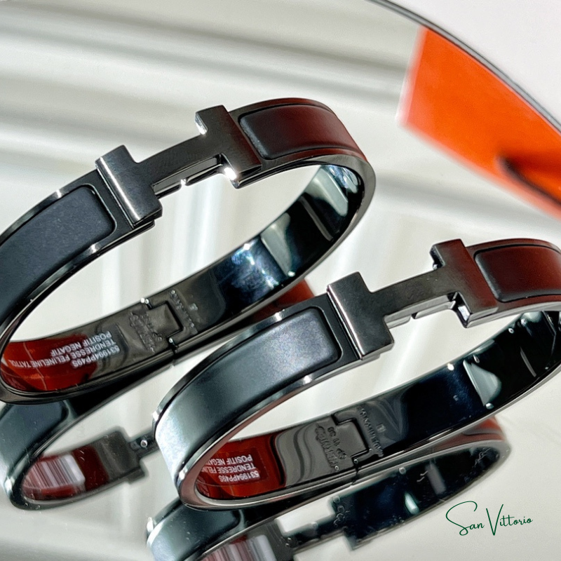 Bracelete "Clic HH So Black" Hermès