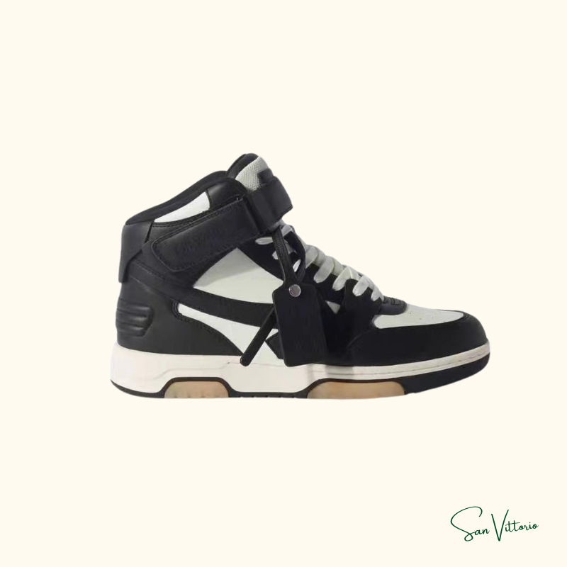 Tênis "Virgil Logo Caravaggio" Off-White Preto Cano Alto