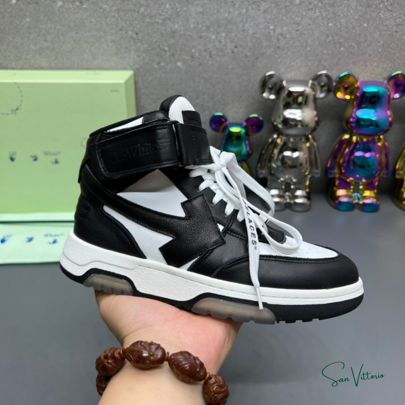 Tênis "Virgil Logo Caravaggio" Off-White Preto Cano Alto