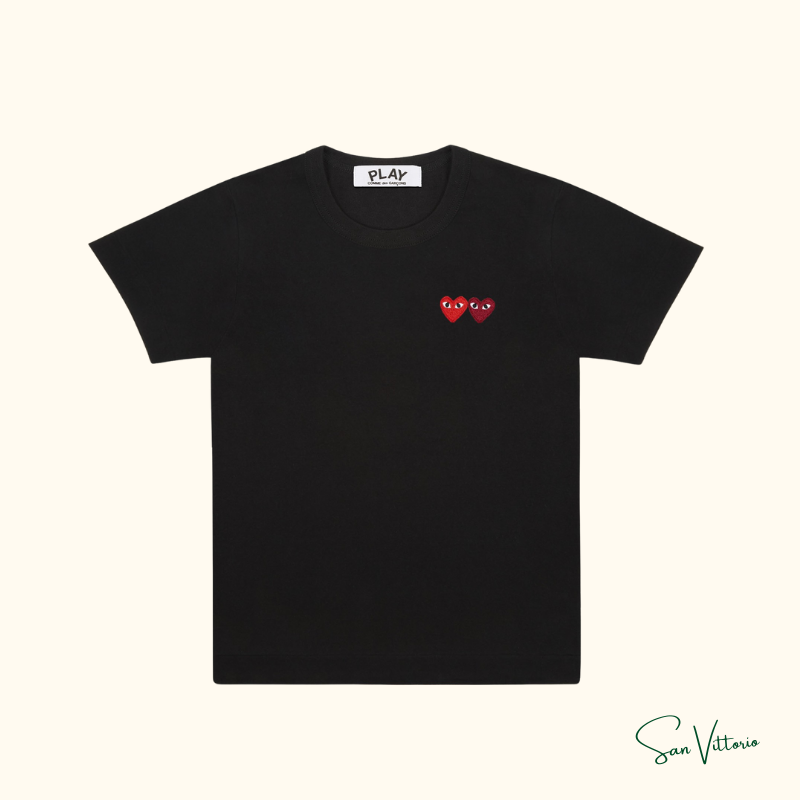 Camiseta "Double Hearts" CDG