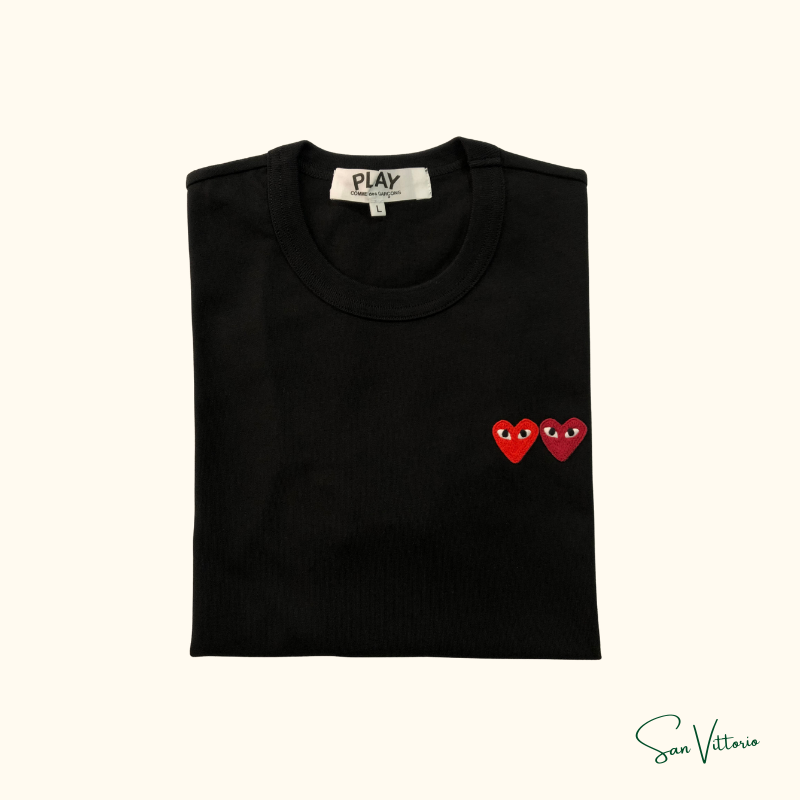 Camiseta "Double Hearts" CDG