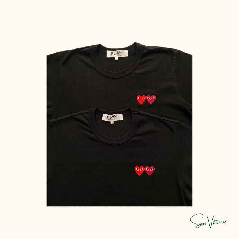 Camiseta "Double Hearts" CDG