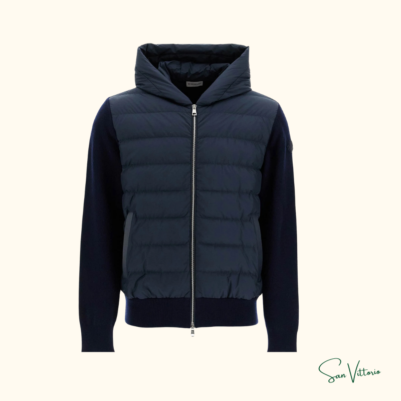 Jaqueta "Cardigan" Híbrido com Capuz Moncler