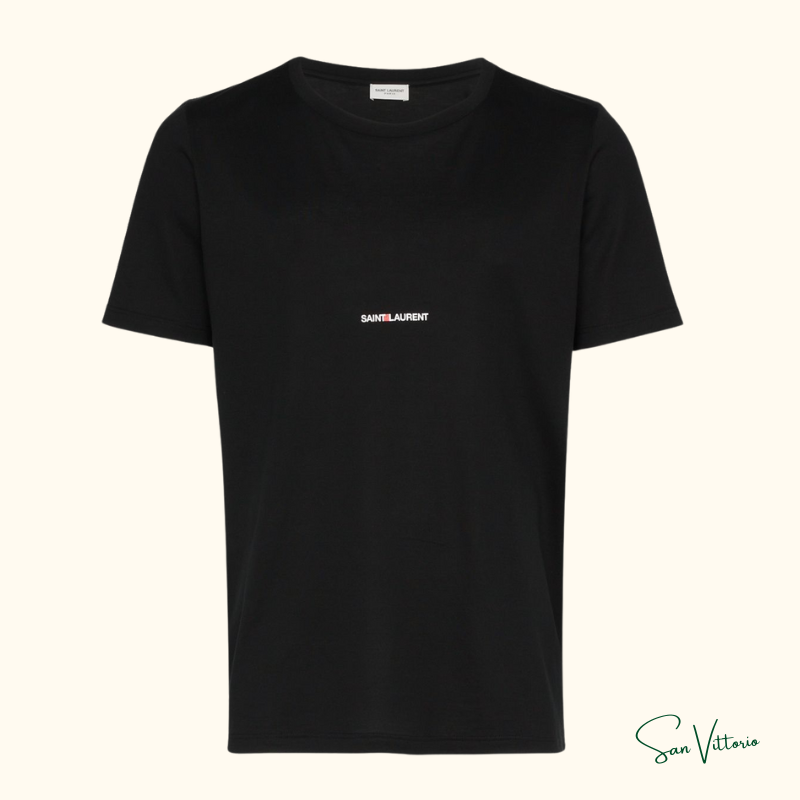Camiseta Com Estampa De Logo Saint Laurent