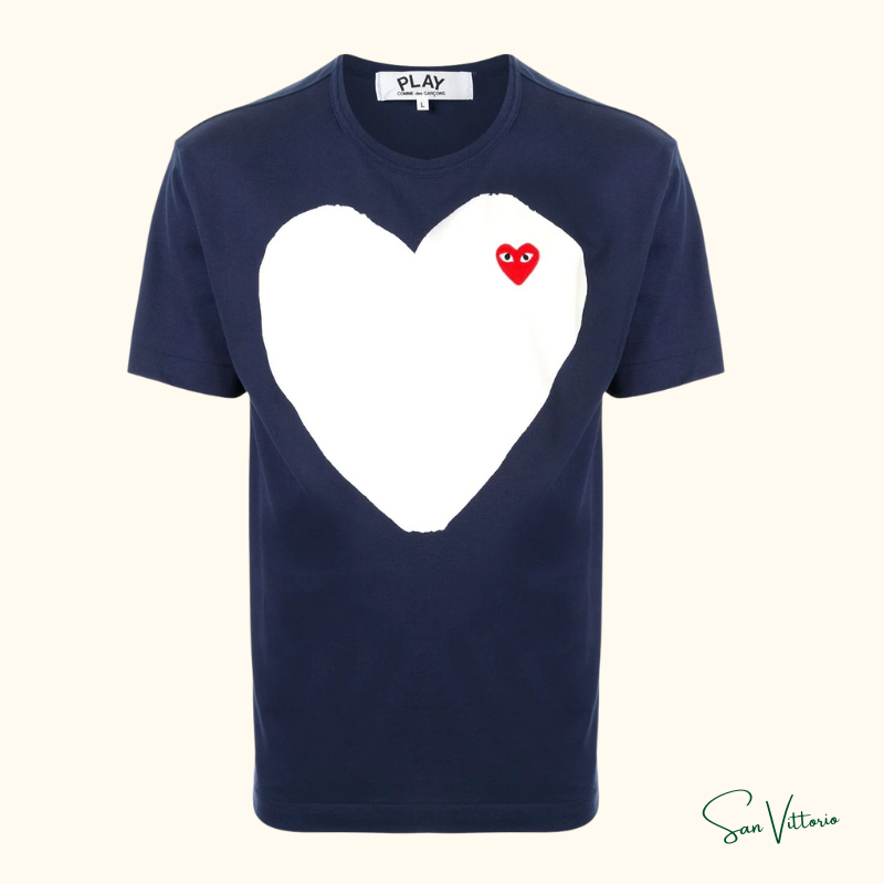 Camiseta "Print Heart Logo" CDG