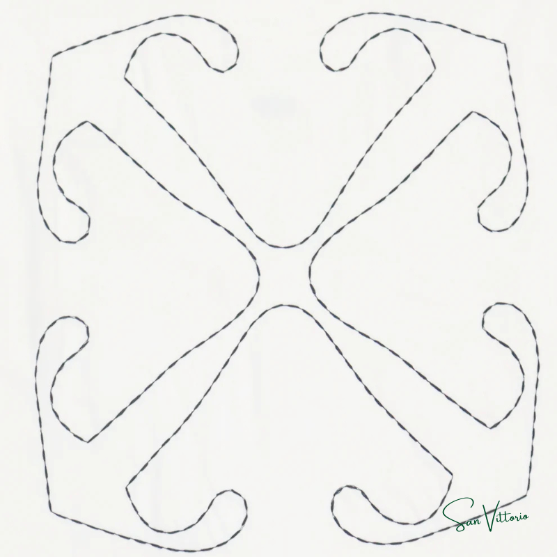 Camiseta "Arrow Stitched" Off-White