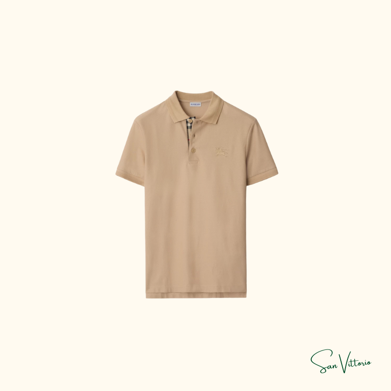 Camisa polo de algodão Burberry