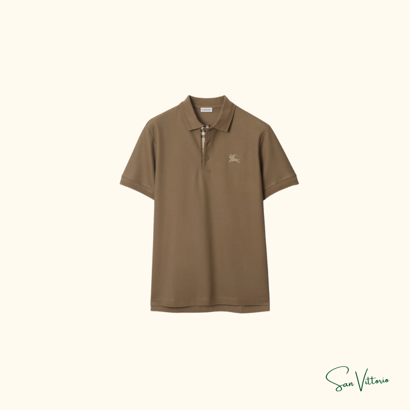 Camisa polo de algodão Burberry