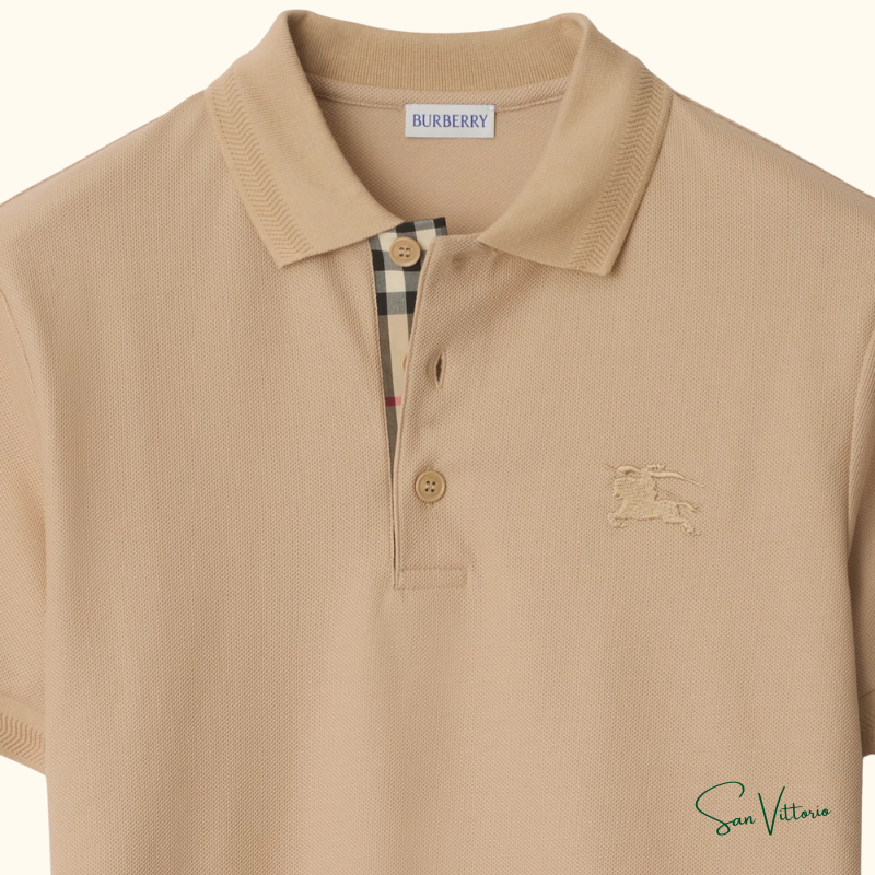 Camisa polo de algodão Burberry