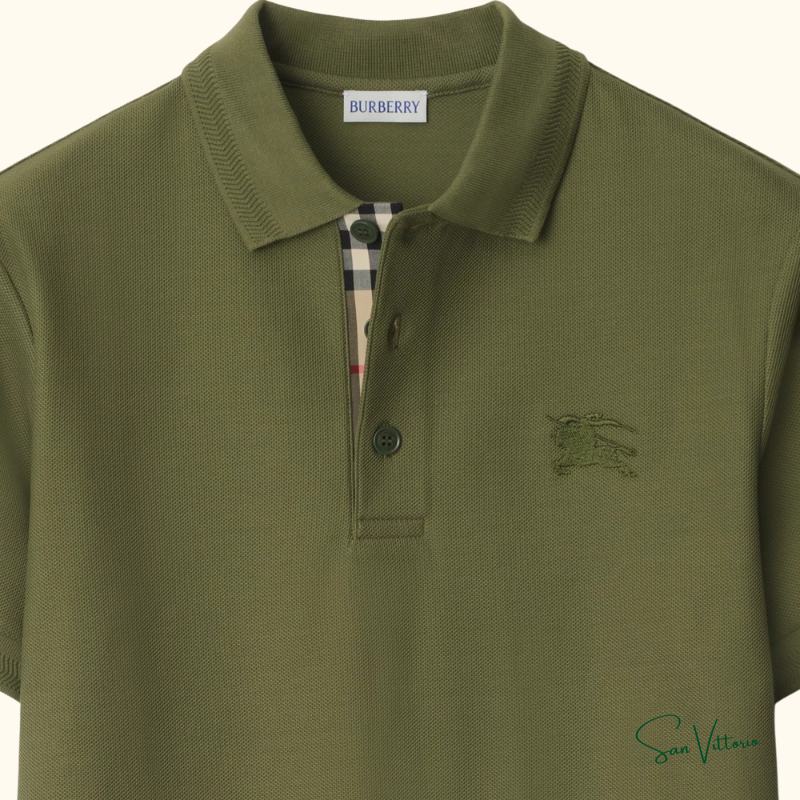 Camisa polo de algodão Burberry