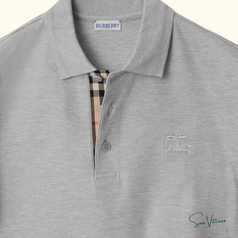 Camisa polo de algodão Burberry