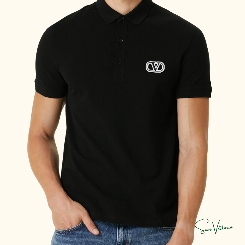 Camiseta Polo Bordada - Valentino