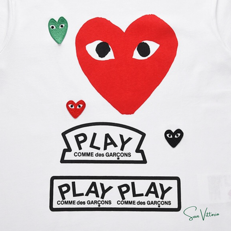 CDG Play Camiseta Com Estampa Gráfica