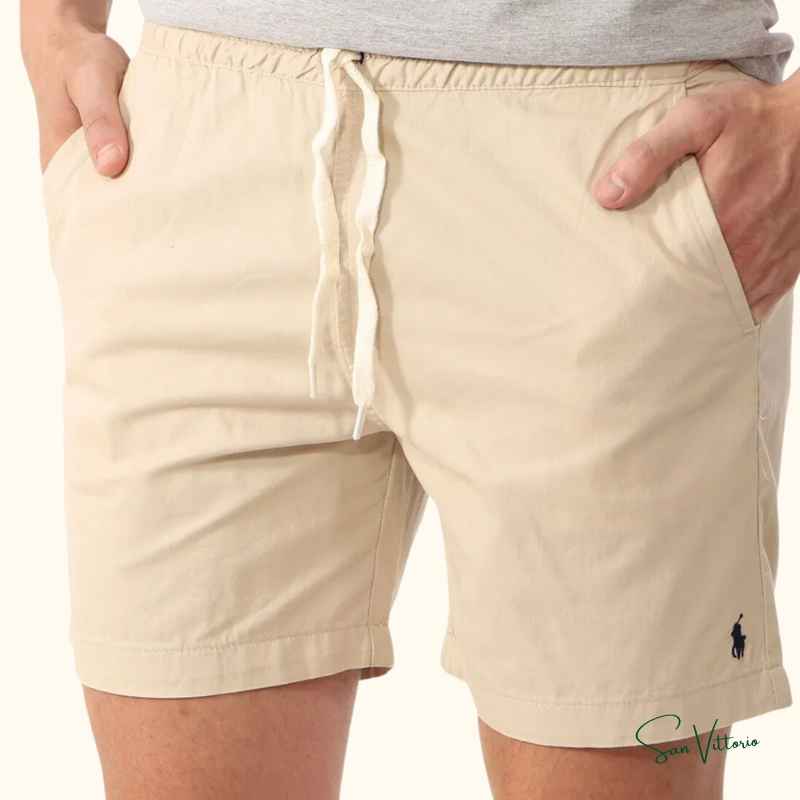 Short Ralph Lauren Masculino Sarja Chino Black Icon Cáqui Claro