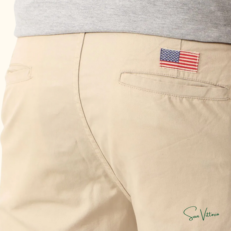 Short Ralph Lauren Masculino Sarja Chino Black Icon Cáqui Claro