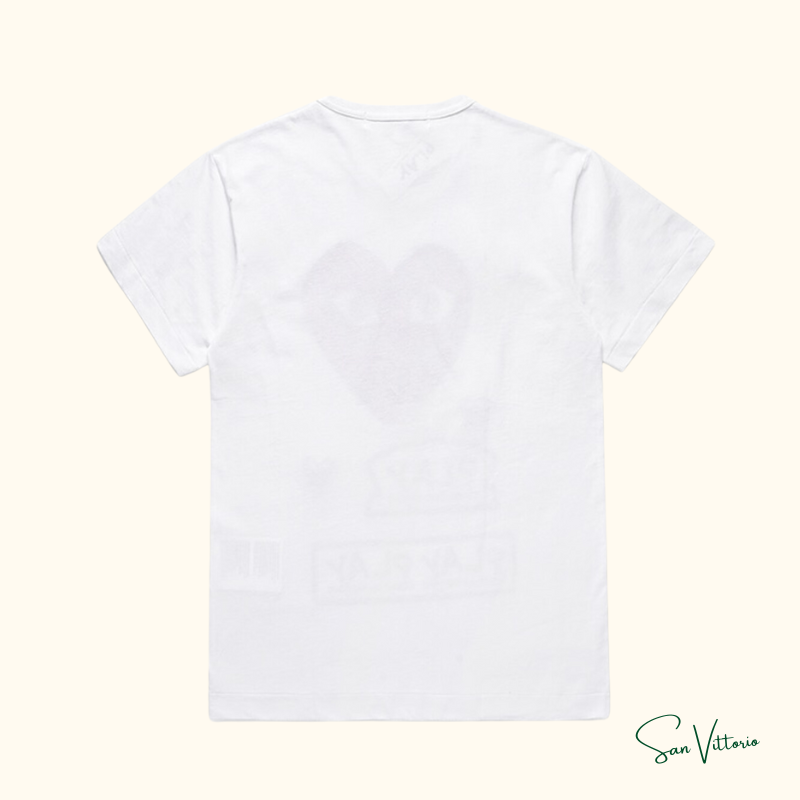 CDG Play Camiseta Com Estampa Gráfica