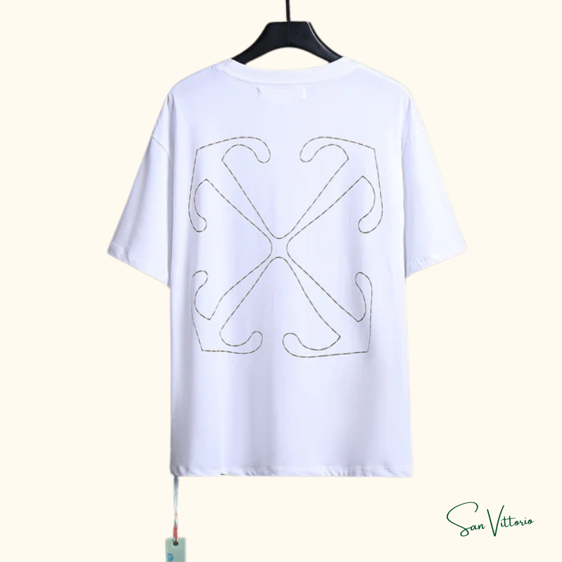 Camiseta "Arrow Stitched" Off-White