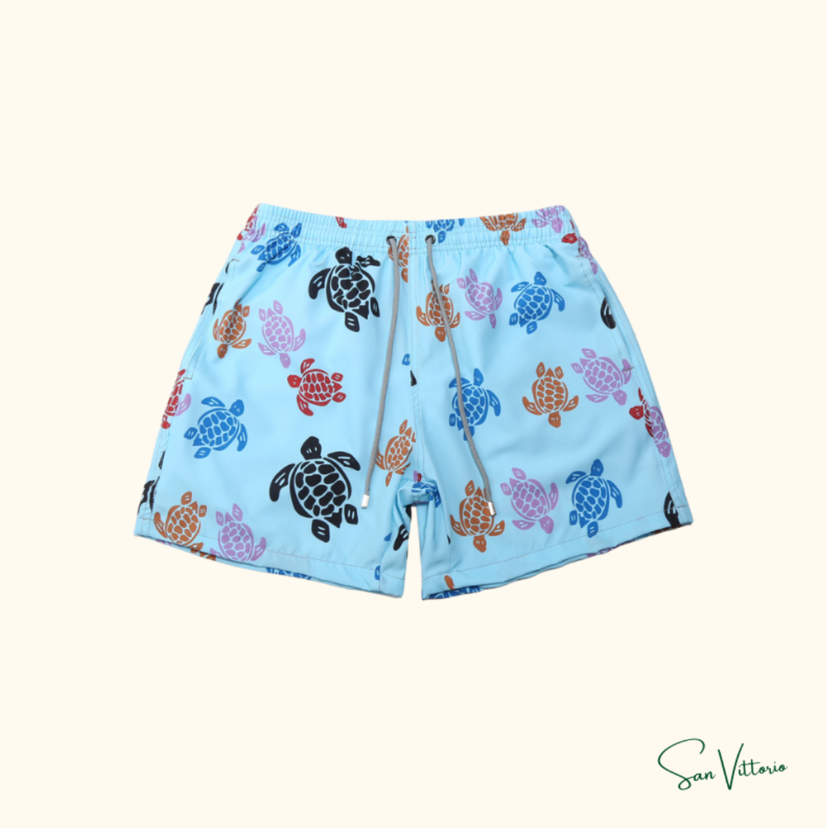 KIT Verão 3! Camiseta "Family Hearts" CDG + Shorts "Sea in Blue" Vilebrequin