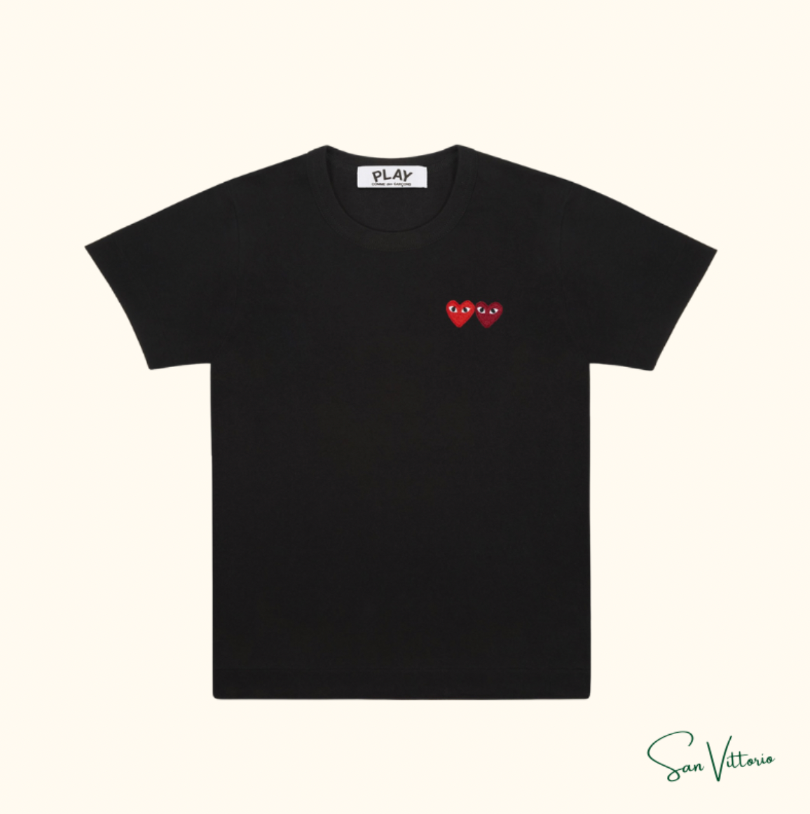 KIT Verão 1! Camiseta "Double Hearts" CDG + Shorts "Micro Poulpes" Vilebrequin