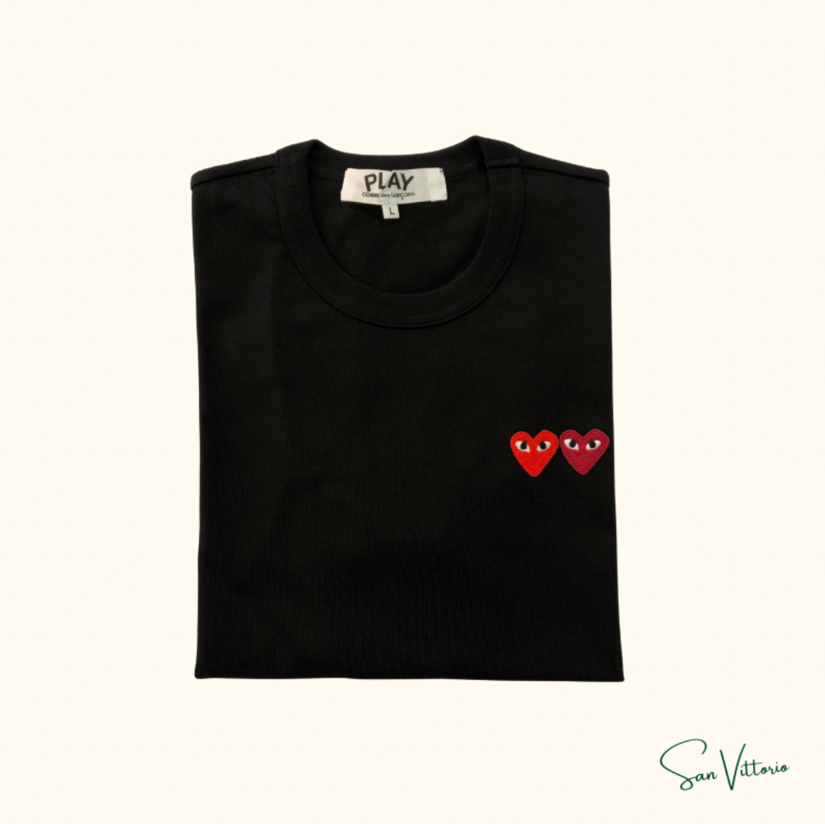 KIT Verão 1! Camiseta "Double Hearts" CDG + Shorts "Micro Poulpes" Vilebrequin
