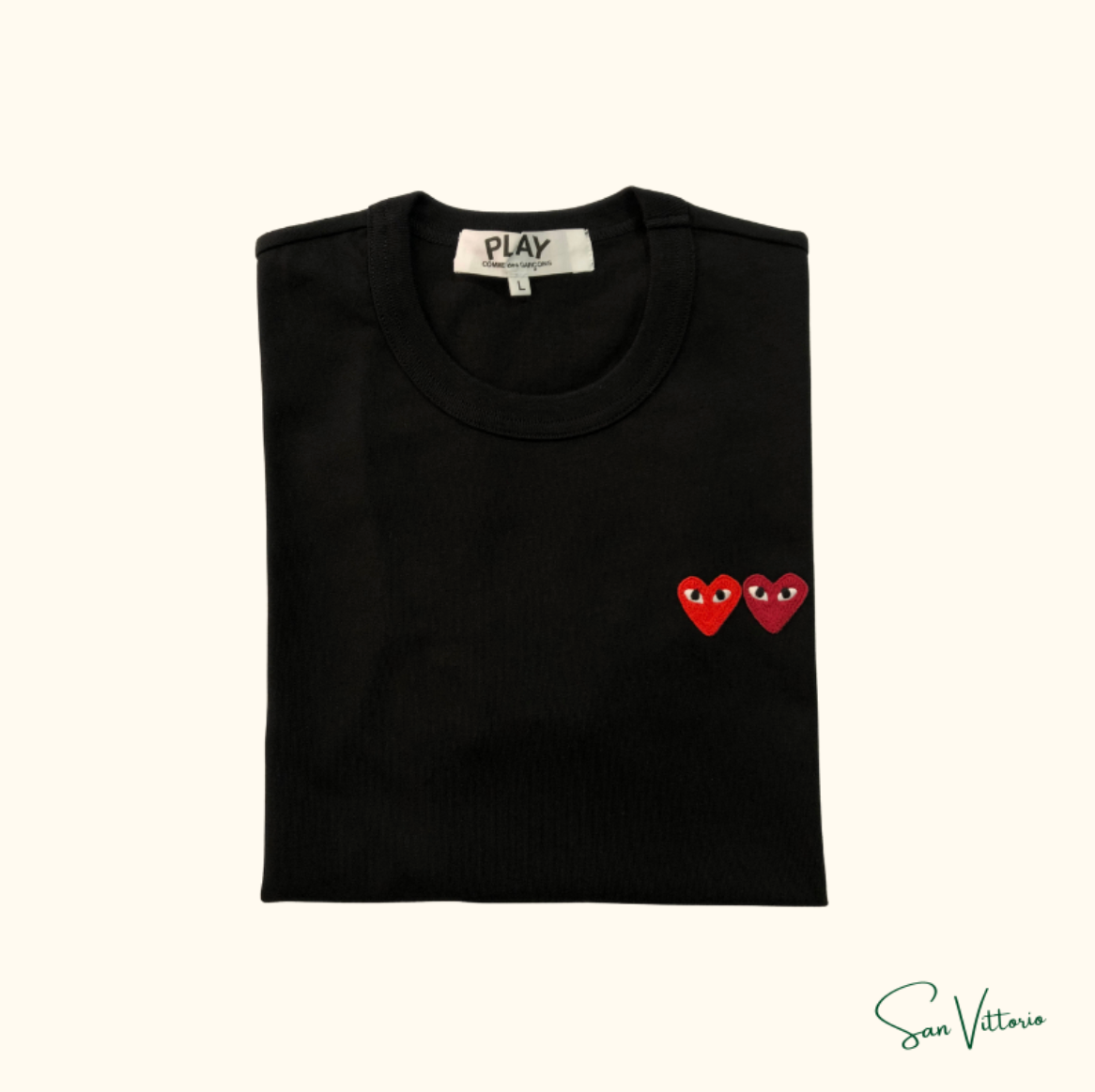 KIT! Camiseta "Double Hearts" CDG + Camiseta "Monalisa" Off-White