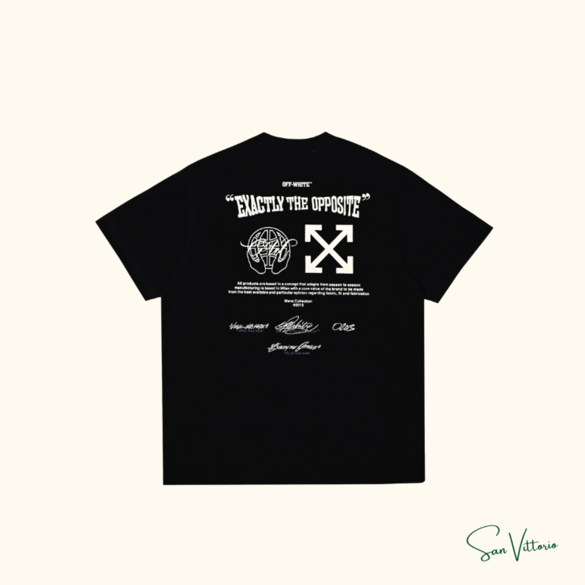 KIT! Camiseta "Opposite" Off-White + Camiseta "Play Basic" CDG Black