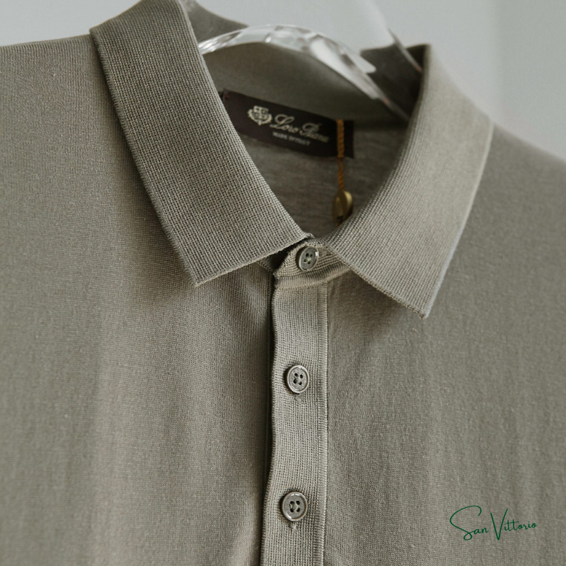 Camisa Polo "Khaki" Loro Piana