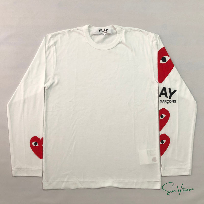 Camiseta Manga Longa "Play" CDG