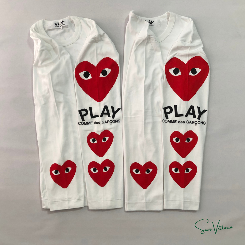 Camiseta Manga Longa "Play" CDG