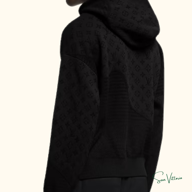 Moletom com Capuz e Jacquard de Grafismo Louis Vuitton