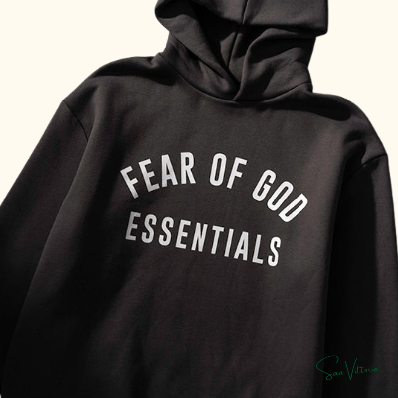 Moletom com Logo Modelagem Anos 90 Fear of God Essentials