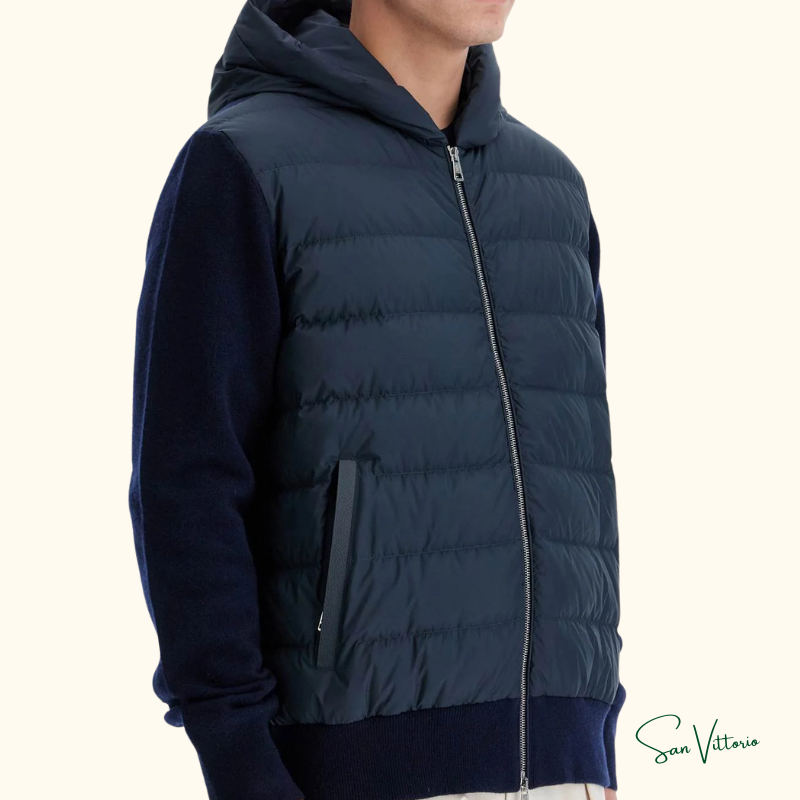 Jaqueta "Cardigan" Híbrido com Capuz Moncler