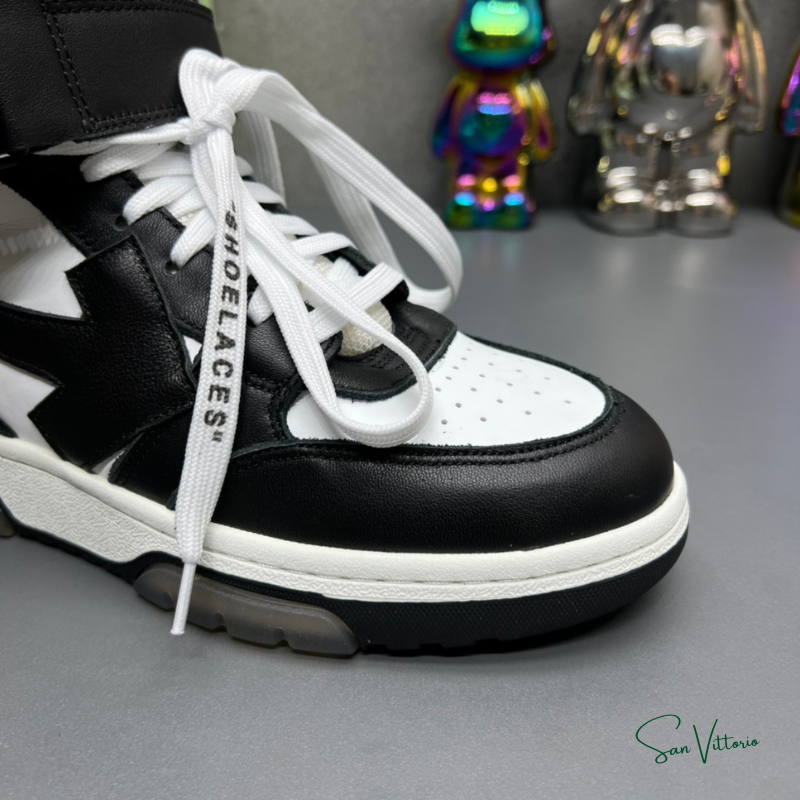 Tênis "Virgil Logo Caravaggio" Off-White Preto Cano Alto