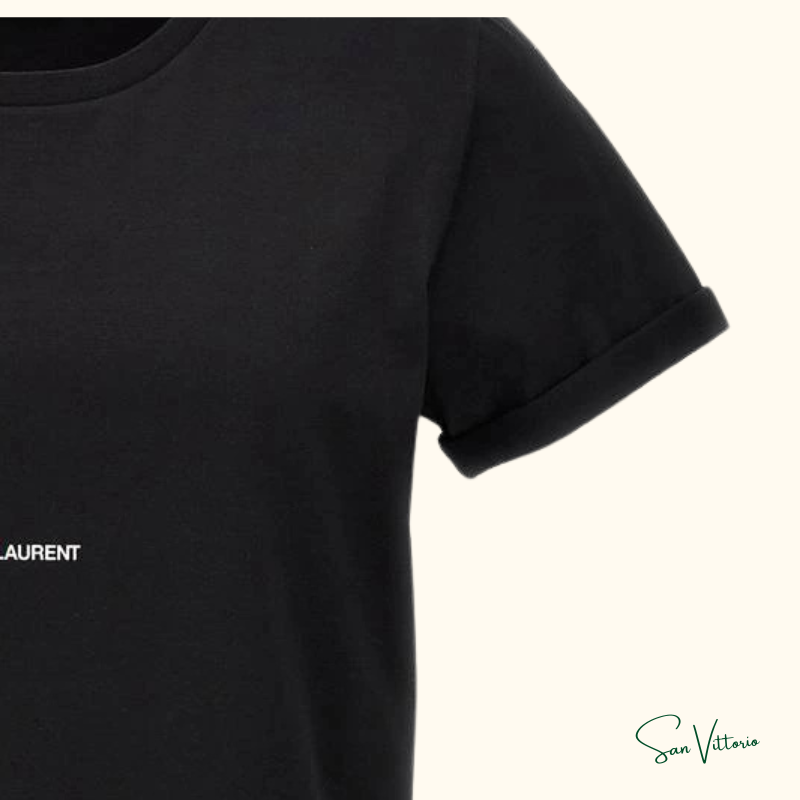 Camiseta Com Estampa De Logo Saint Laurent