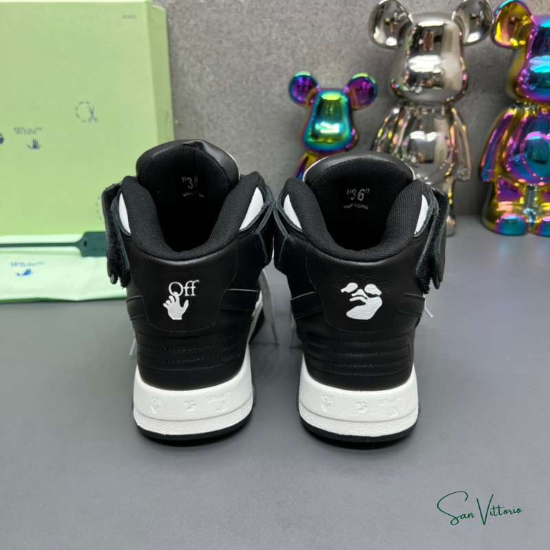 Tênis "Virgil Logo Caravaggio" Off-White Preto Cano Alto