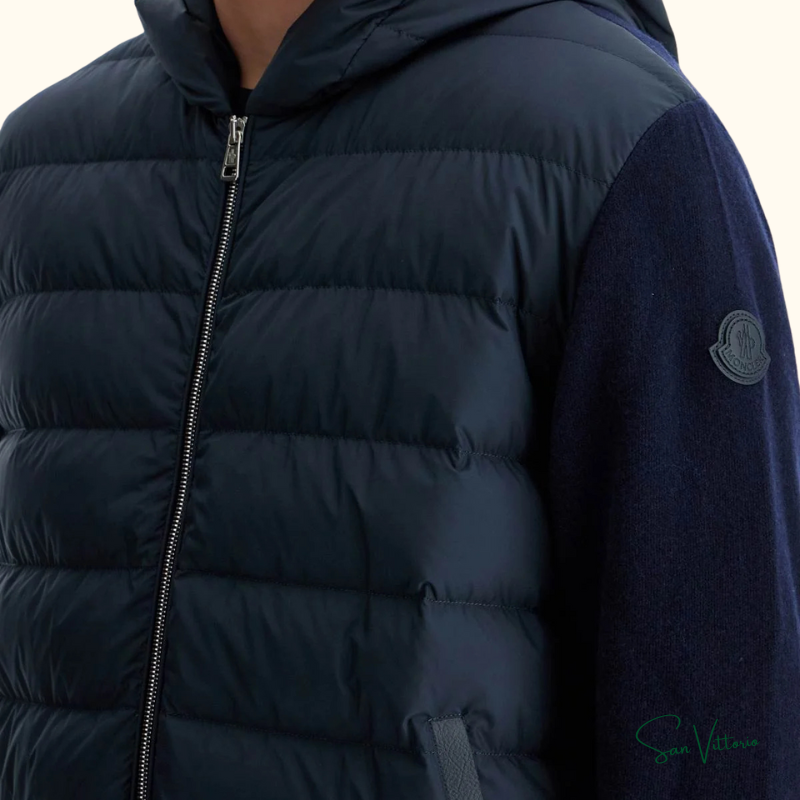 Jaqueta "Cardigan" Híbrido com Capuz Moncler