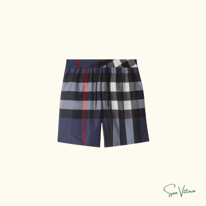 Bermuda de praia xadrez Burberry