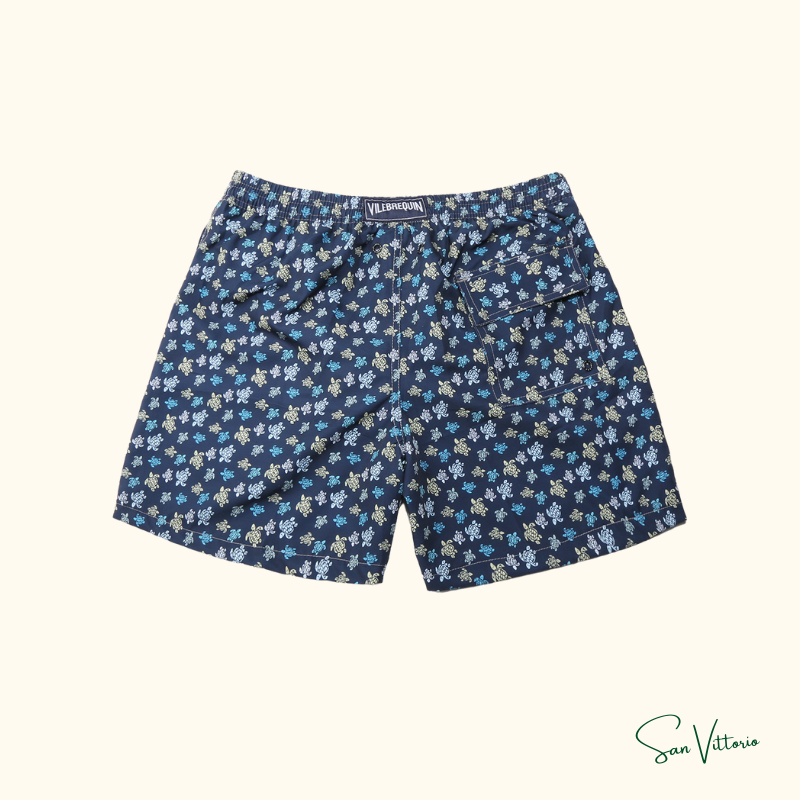 Short "Dark Blue Colorful Mini Turtles" Vilebrequin