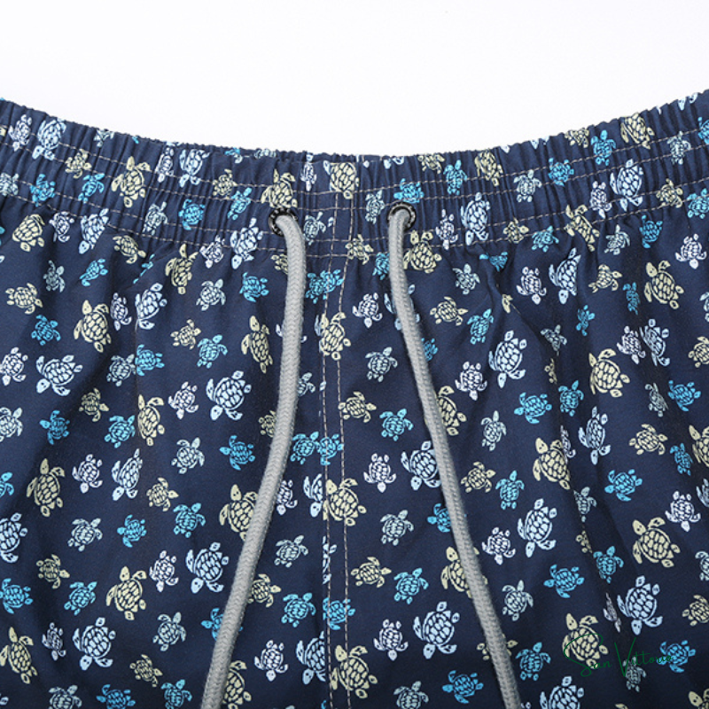 Short "Dark Blue Colorful Mini Turtles" Vilebrequin