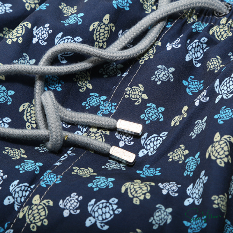 Short "Dark Blue Colorful Mini Turtles" Vilebrequin